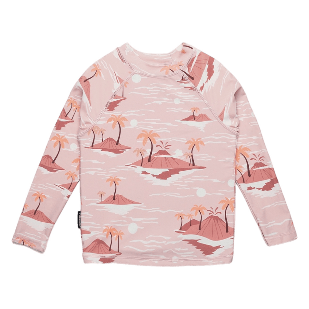 Crywolf 1 Year to 5 Years Rash Vest - Sunset Lost Island