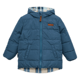 Crywolf 1 Year to 5 Years Reversible Eco-Puffer - Blue Plaid