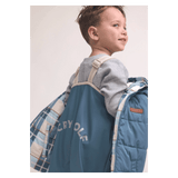 Crywolf 1 Year to 5 Years Reversible Eco-Puffer - Blue Plaid