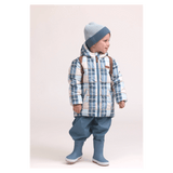 Crywolf 1 Year to 5 Years Reversible Eco-Puffer - Blue Plaid