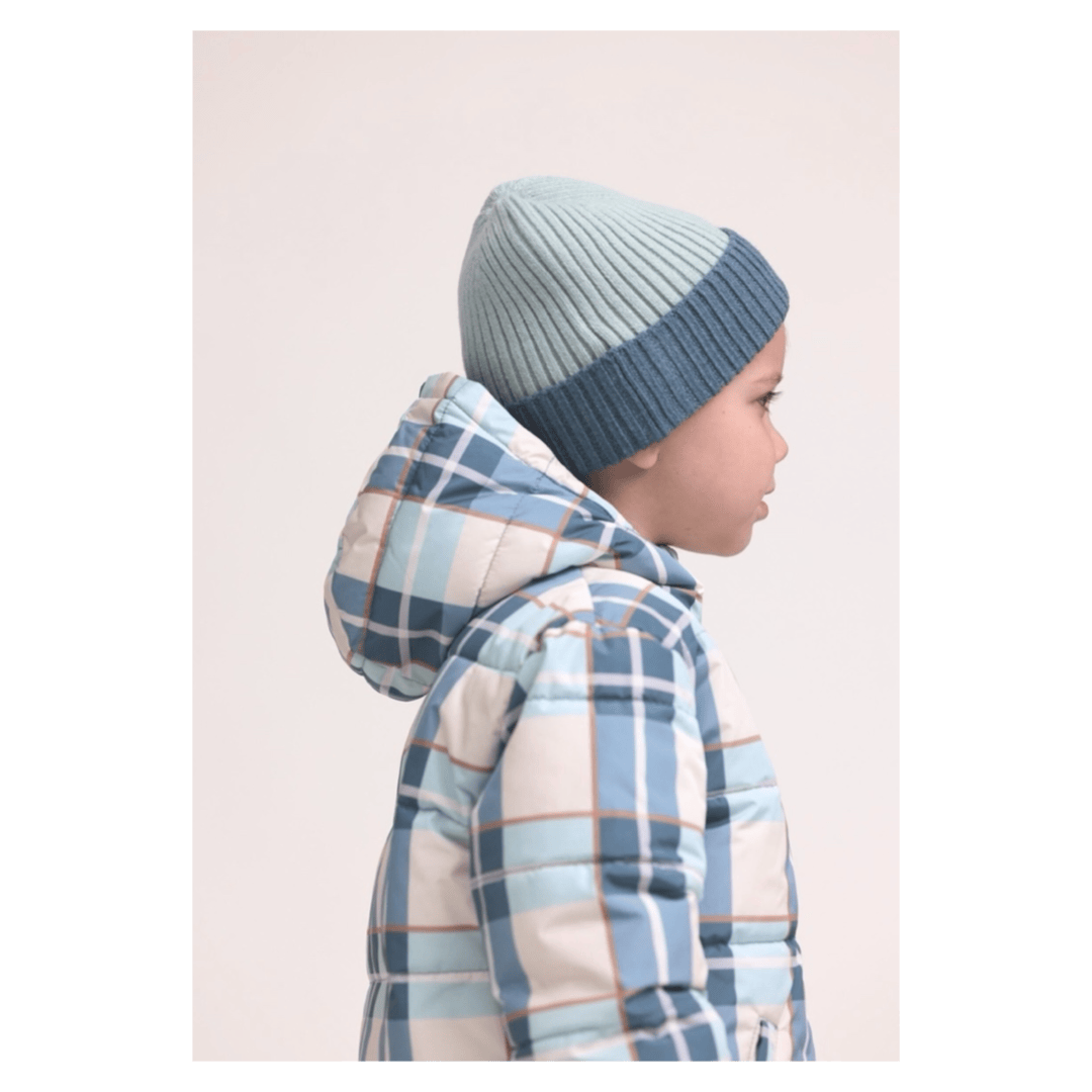 Crywolf 1 Year to 5 Years Reversible Eco-Puffer - Blue Plaid