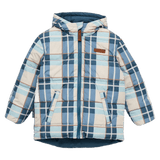 Crywolf 1 Year to 5 Years Reversible Eco-Puffer - Blue Plaid