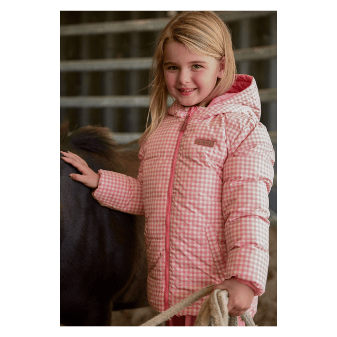 Crywolf 1 Year to 5 Years Reversible Eco-Puffer - Rose Gingham