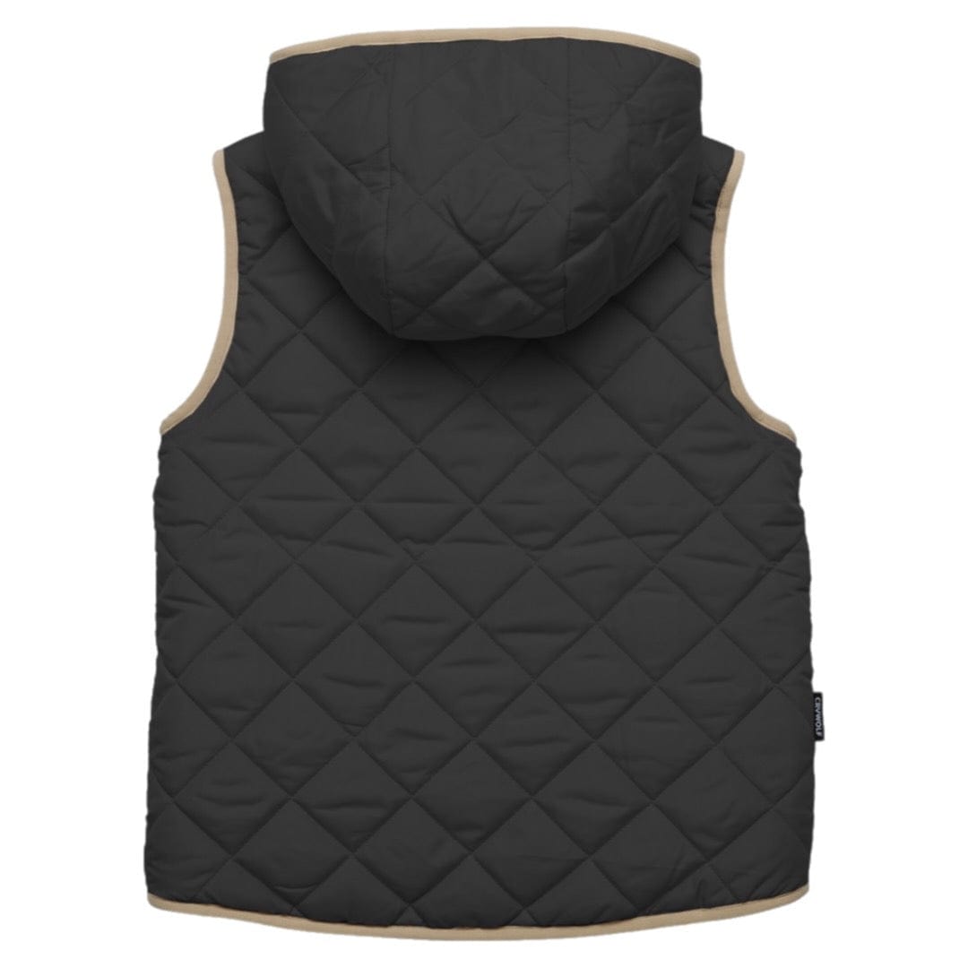 Crywolf 1 Year to 5 Years Reversible Yeti Vest - Black/Camel