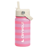 Crywolf 12 Months Plus Drink Bottle 400ml - Flamingo Stripe