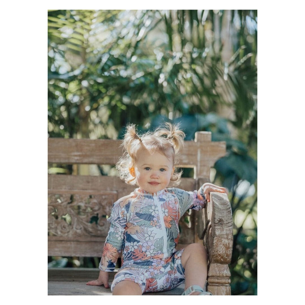 Crywolf 6-12 Months to 3 Years Rash Suit - Tropical Floral