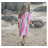 Crywolf Small/Medium SM Hooded Towel - Candy Stripe