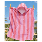 Crywolf Small/Medium SM/MD Hooded Towel - Flamingo Stripe