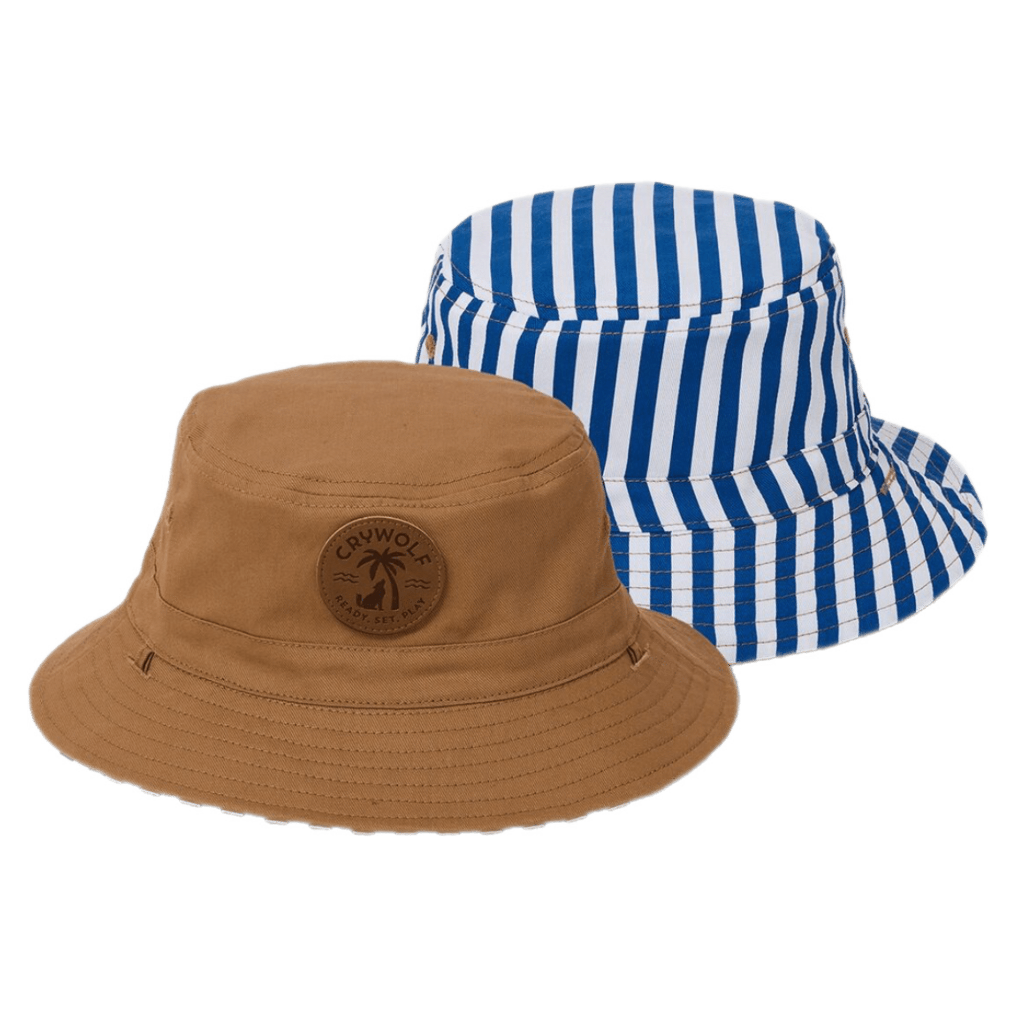 Crywolf XSmall to Medium Reversible Bucket Hat - Deep Sea Stripe
