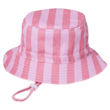 Crywolf XSmall to Medium Reversible Bucket Hat - Flamingo Stripe