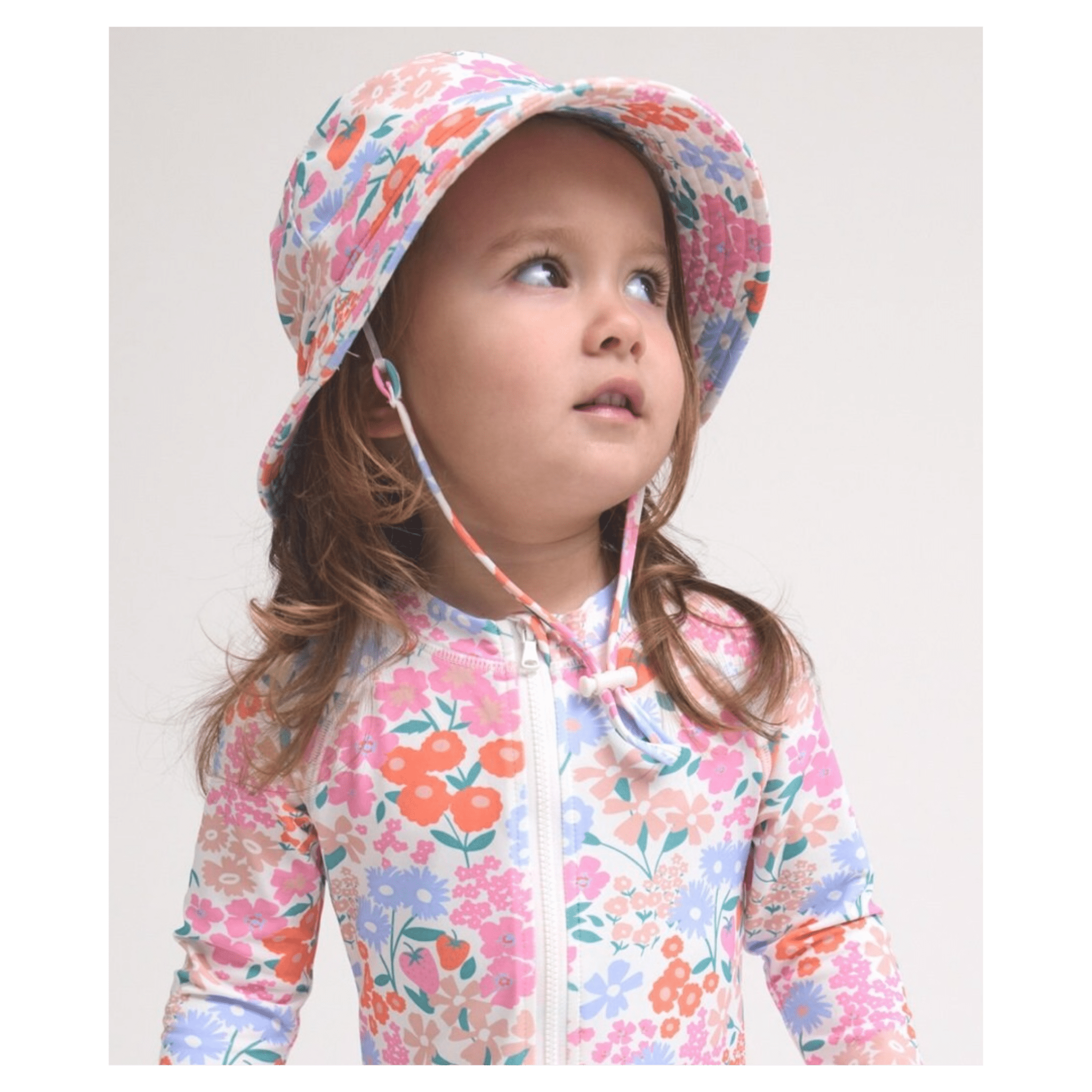 Crywolf XSmall to Medium Swim Bucket Hat - Berry Garden