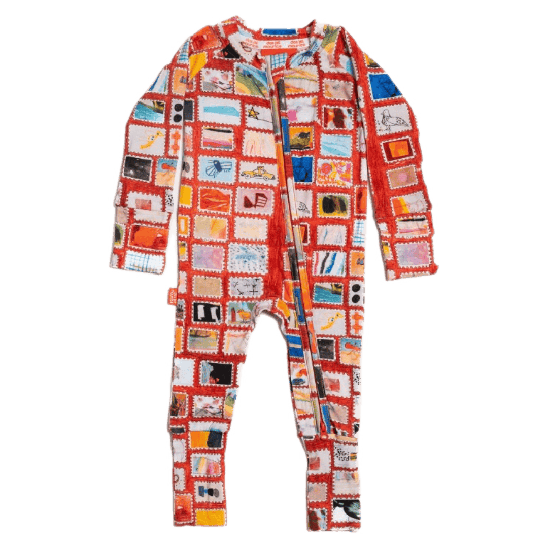 Das Ist Maurice 0-3 Months to 6-12 Months 0-3M Growsuit - Stamps