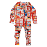 Das Ist Maurice 0-3 Months to 6-12 Months 0-3M Growsuit - Stamps