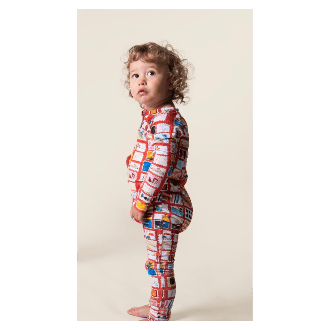 Das Ist Maurice 0-3 Months to 6-12 Months Growsuit - Stamps