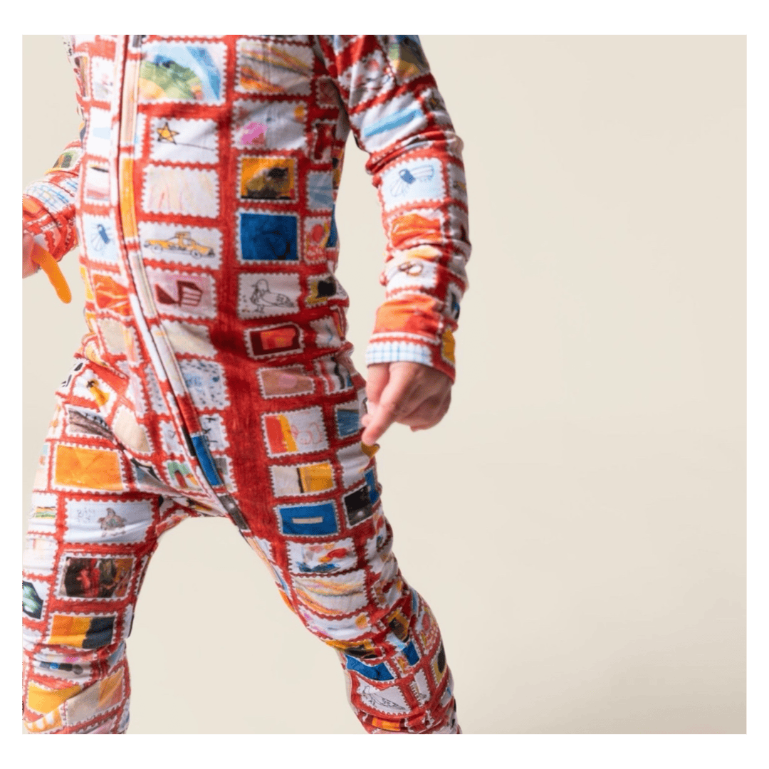 Das Ist Maurice 0-3 Months to 6-12 Months Growsuit - Stamps