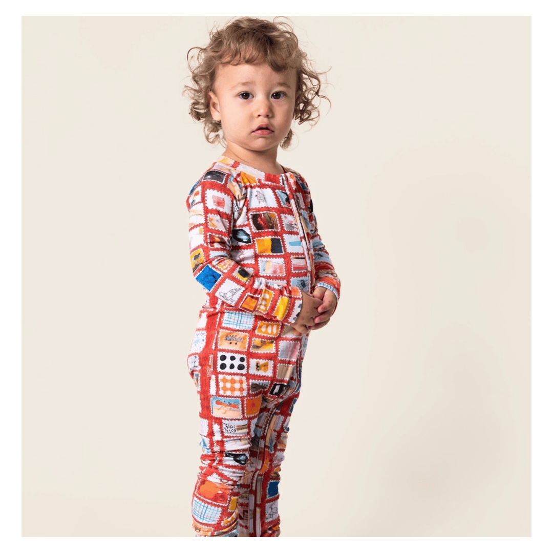 Das Ist Maurice 0-3 Months to 6-12 Months Growsuit - Stamps