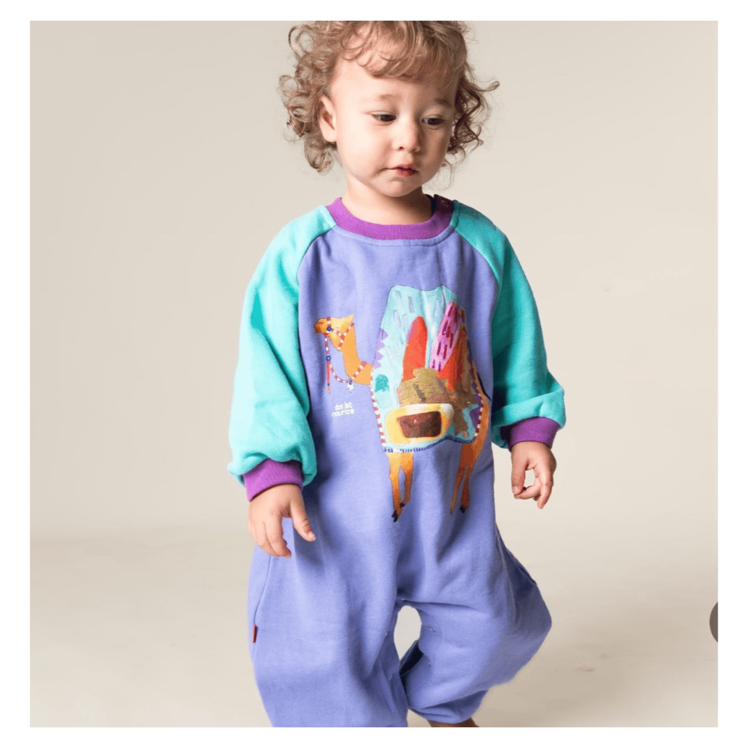 Das Ist Maurice 0-3 Months to 6-12 Months Romper - Carmen the Camel