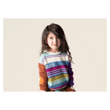 Das Ist Maurice 1-2 Years to 5-6 Years Jersey Knit Sweater - Ski Stripes