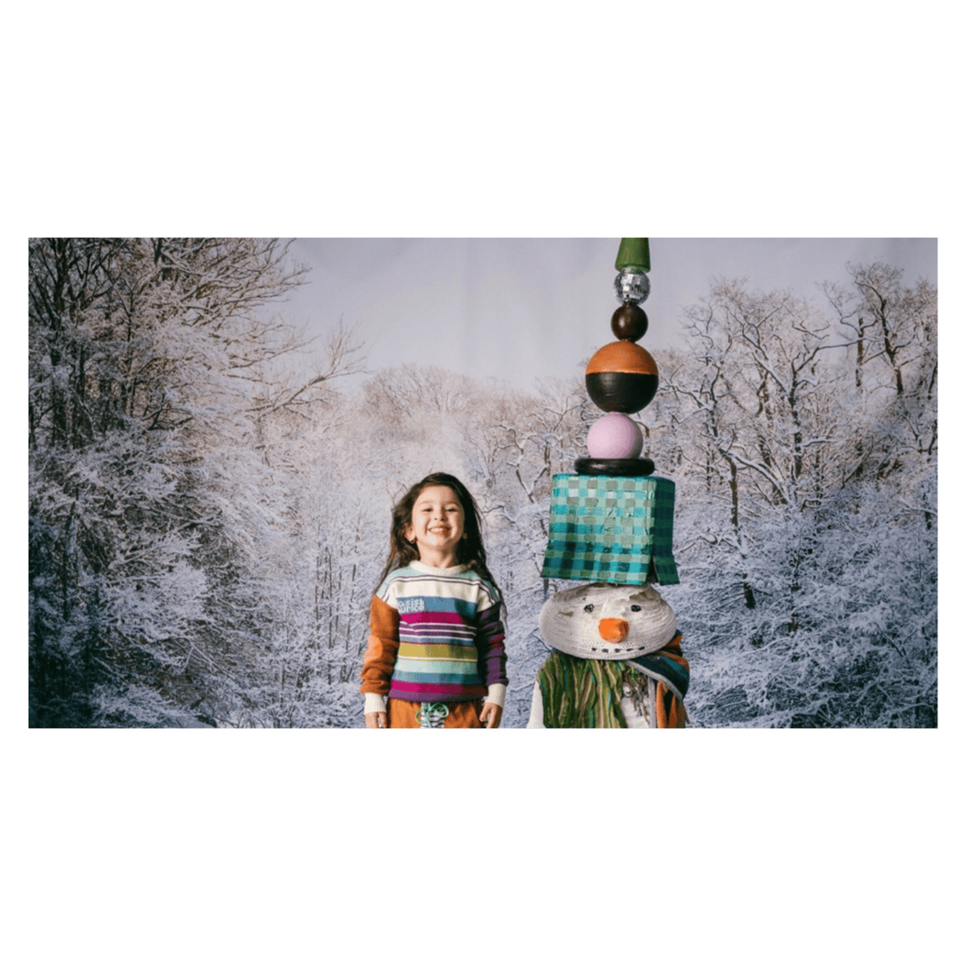 Das Ist Maurice 1-2 Years to 5-6 Years Jersey Knit Sweater - Ski Stripes