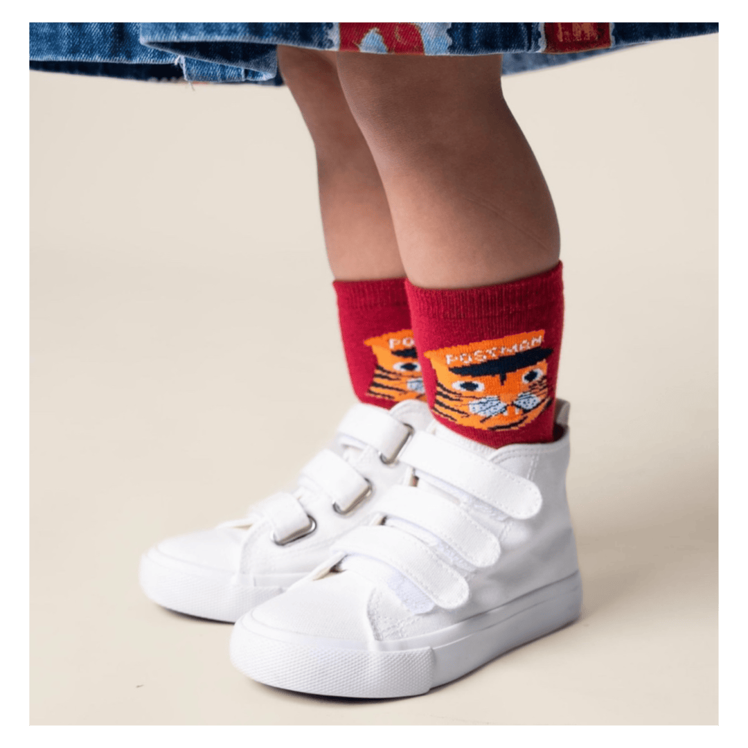 Das Ist Maurice 1-2 Years to 5-6 Years Socks - Tiger the Postie