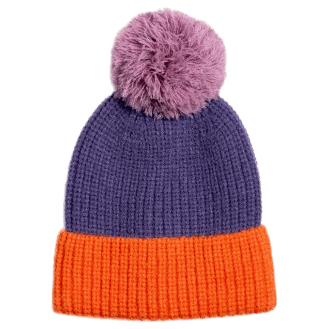 Das Ist Maurice 1-3 Years to 3-5 Years 1-3Y Beanie - Purple & Orange