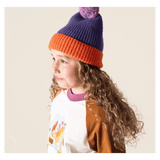 Das Ist Maurice 1-3 Years to 3-5 Years Beanie - Purple & Orange