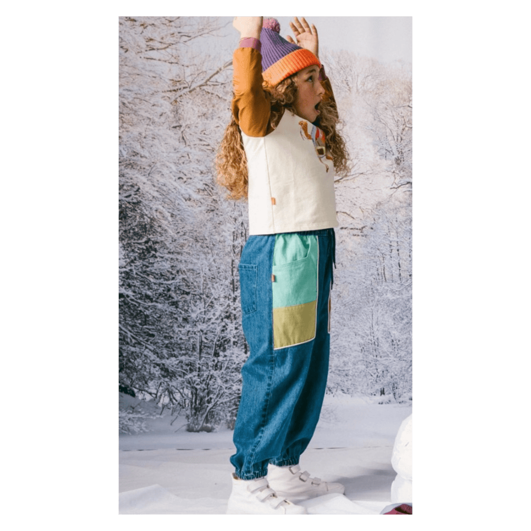 Das Ist Maurice 1-3 Years to 3-5 Years Beanie - Purple & Orange