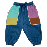 Das Ist Maurice 1 Year to 5 Years 1Y Denim Barrel Pants - Colour Block