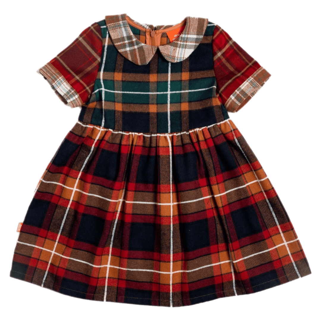 Das Ist Maurice 1 Year to 5 Years 1Y Empire Dress - Tartan