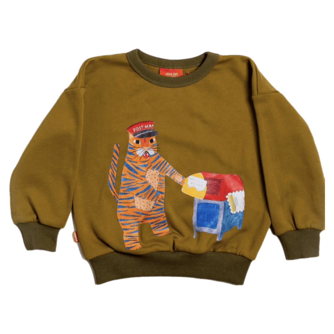Das Ist Maurice 1 Year to 5 Years 1Y French Terry Pullover - Tiger the Postie