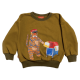 Das Ist Maurice 1 Year to 5 Years 1Y French Terry Pullover - Tiger the Postie