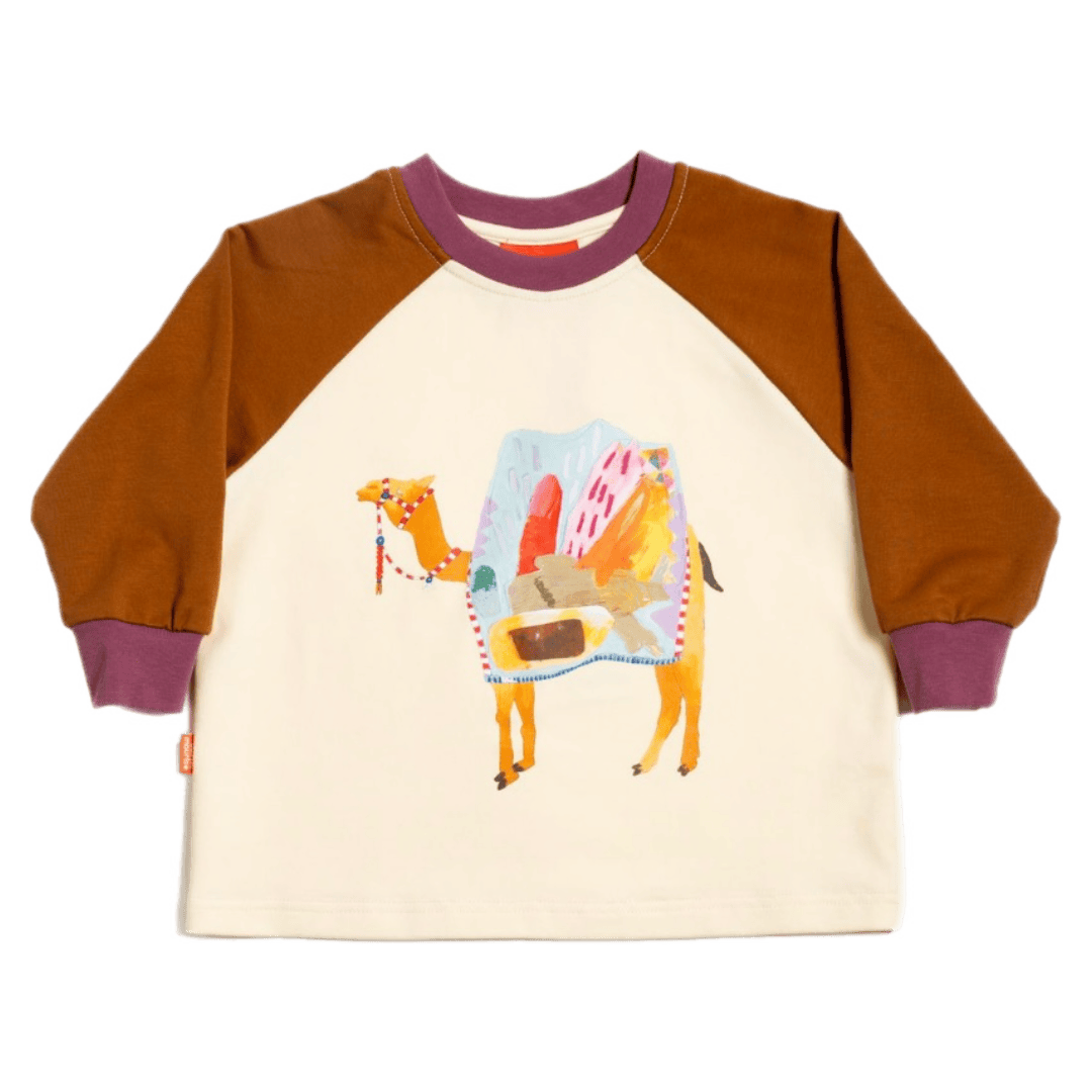 Das Ist Maurice 1 Year to 5 Years 1Y Raglan Long Sleeve T-Shirt - Carmen the Camel