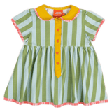 Das Ist Maurice 1 Year to 6 Years Button Dress - Minty