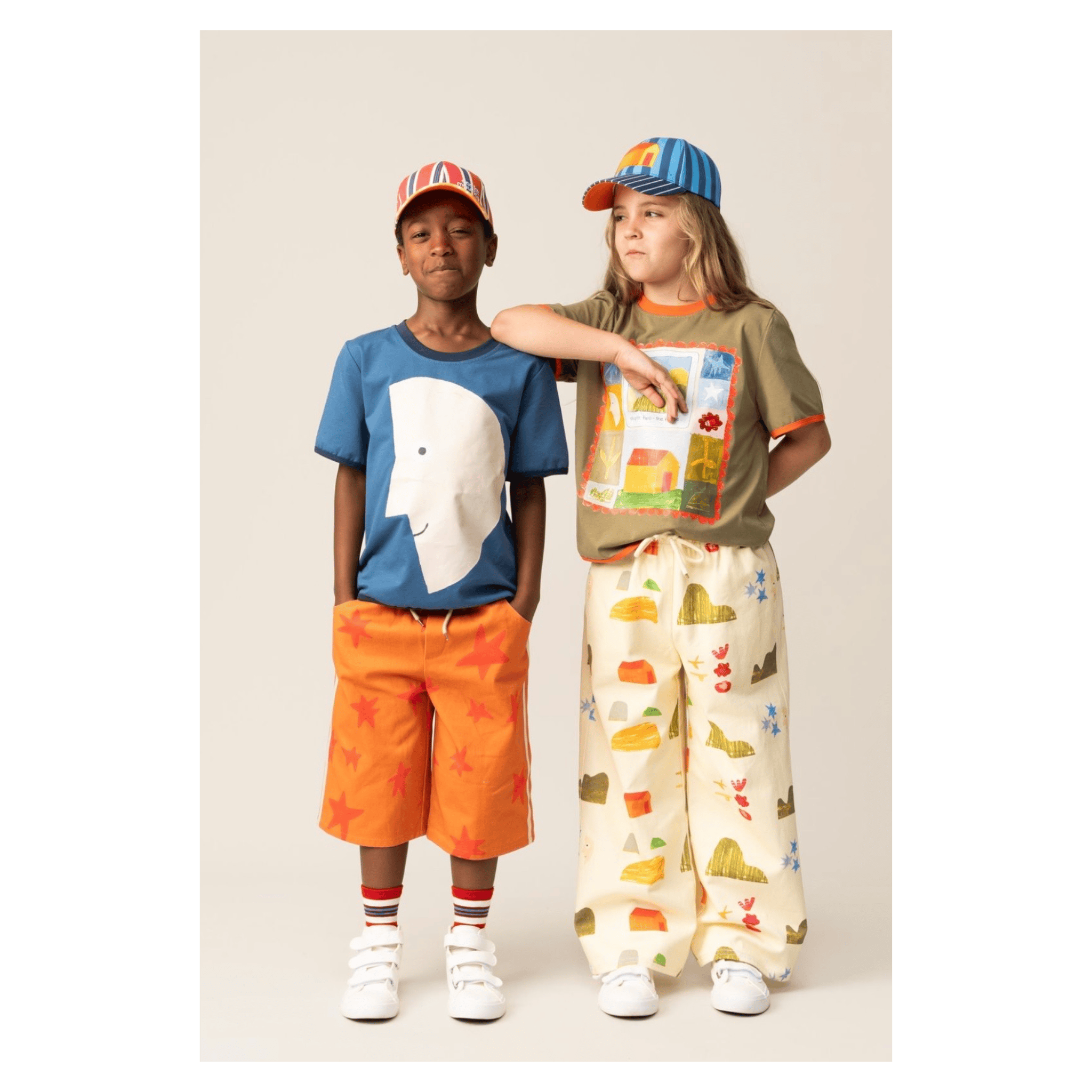 Das Ist Maurice 1 Year to 6 Years Wide Leg Pants - Memory Map