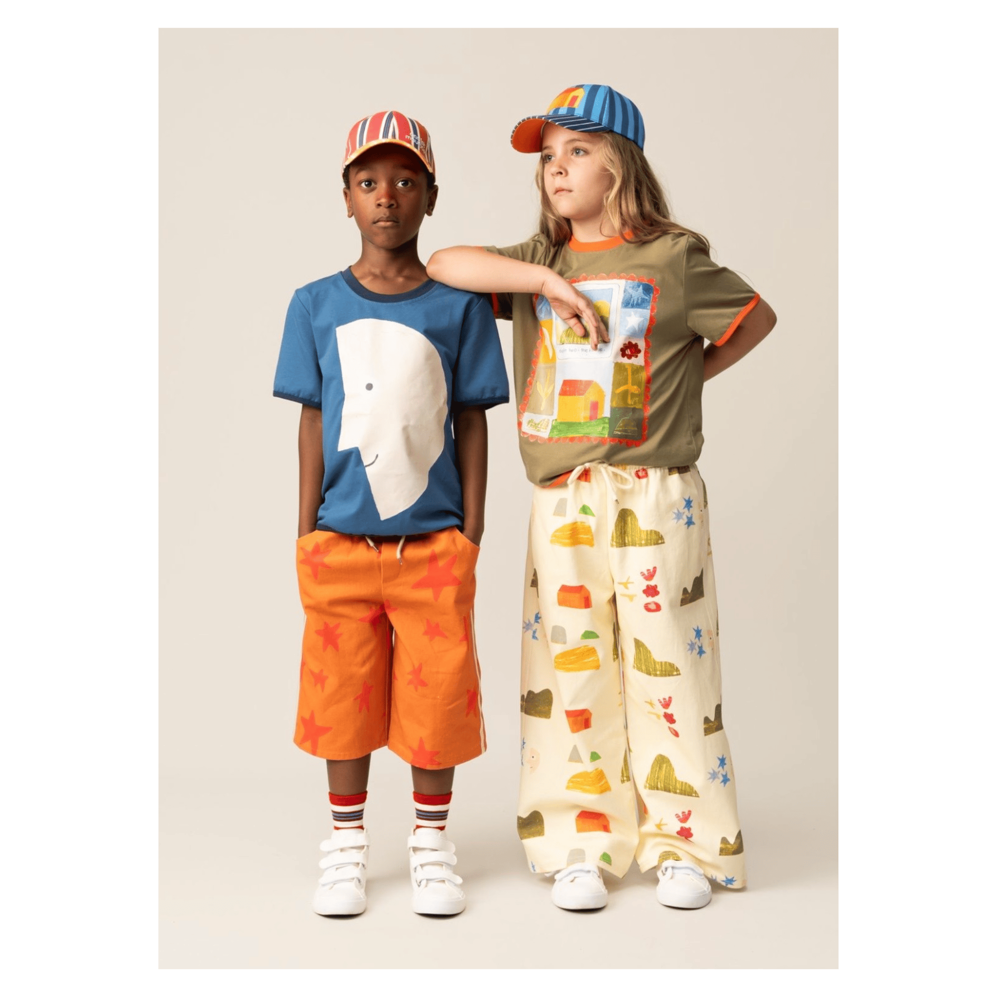 Das Ist Maurice 1 Year to 6 Years Wide Leg Pants - Memory Map