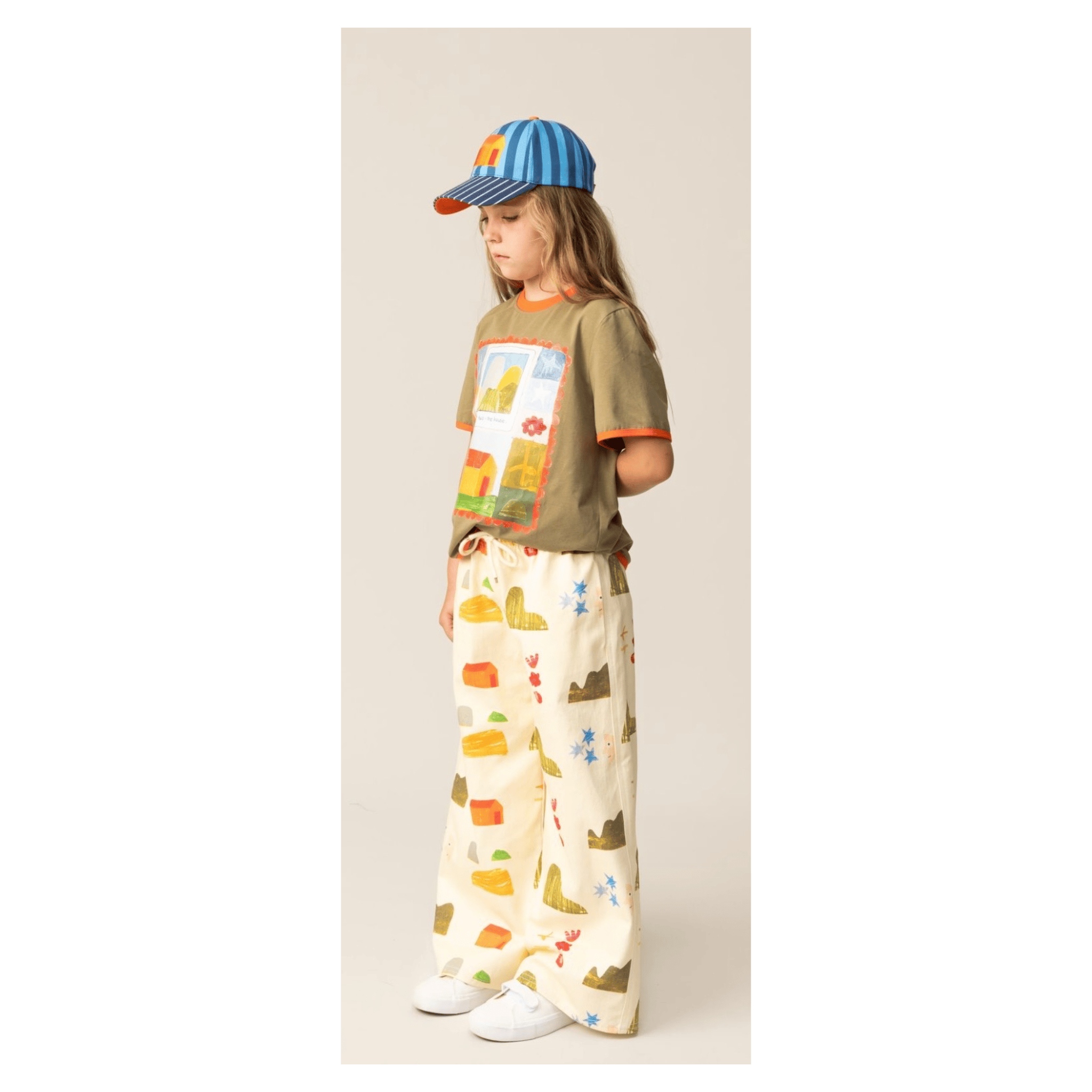Das Ist Maurice 1 Year to 6 Years Wide Leg Pants - Memory Map