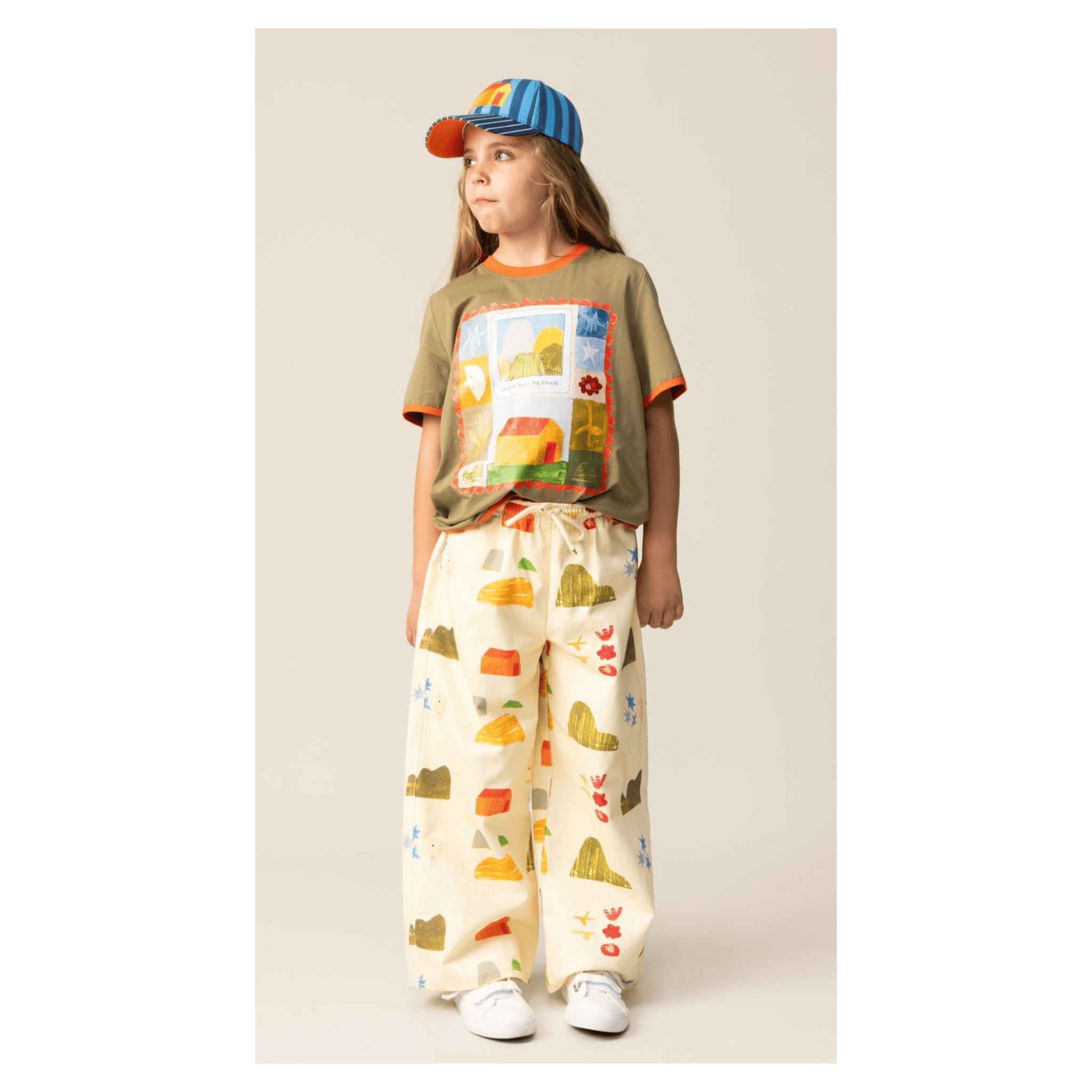 Das Ist Maurice 1 Year to 6 Years Wide Leg Pants - Memory Map