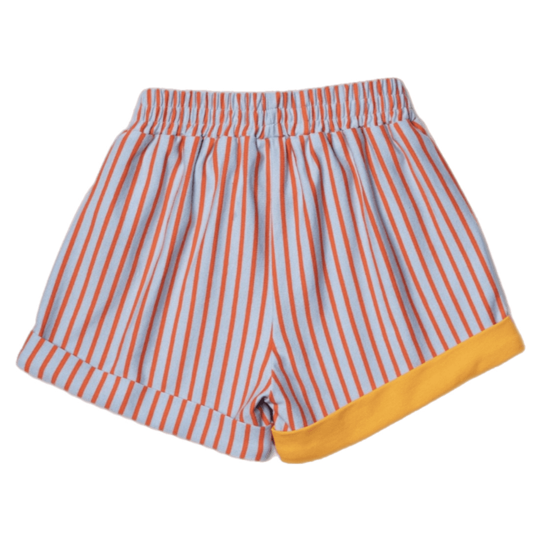 Das Ist Maurice 2 Years to 5 Years Shorts - Blue & Orange Stripes