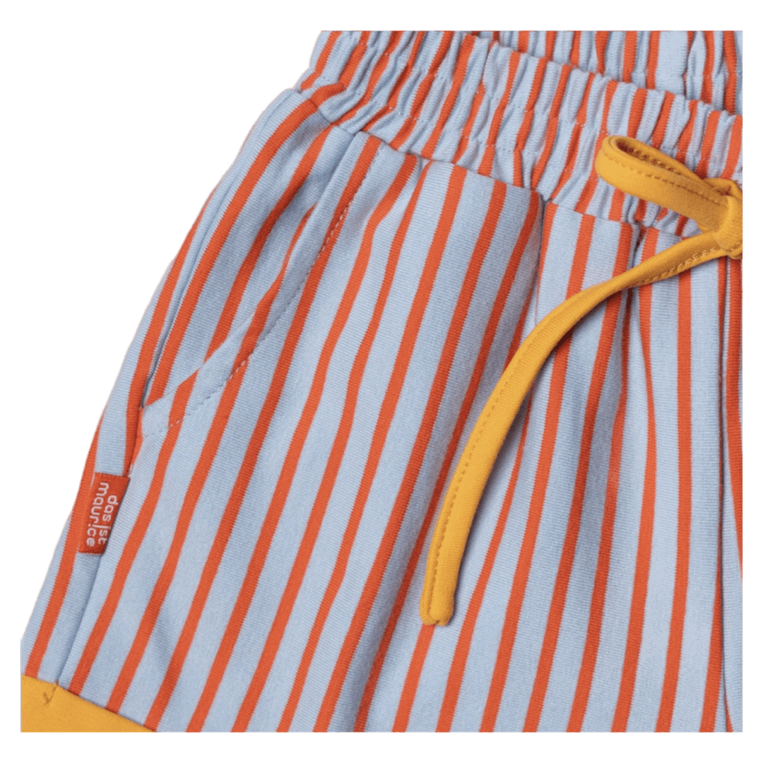 Das Ist Maurice 2 Years to 5 Years Shorts - Blue & Orange Stripes