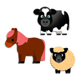 Djeco 18 Months Plus 62 Sticker Set - Farm Animals