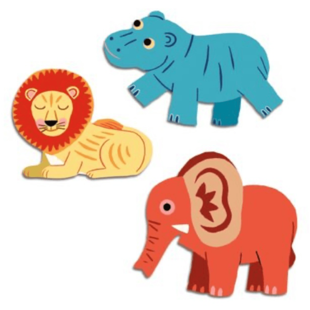 Djeco 18 Months Plus 62 Sticker Set - Safari Animals