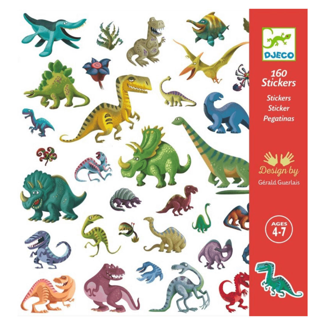 Djeco 3 Plus 160 Stckers - Dinosaurs
