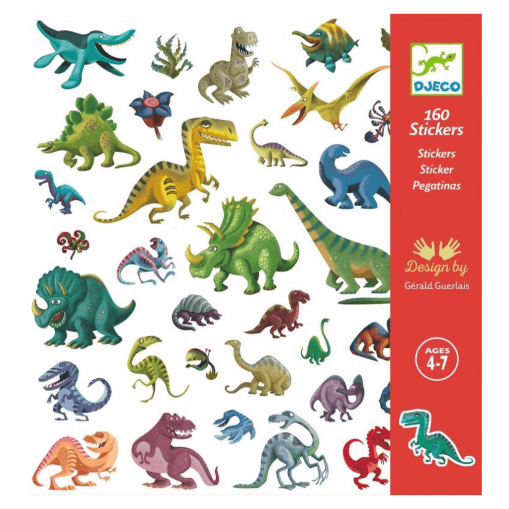 Djeco 3 Plus 160 Stckers - Dinosaurs