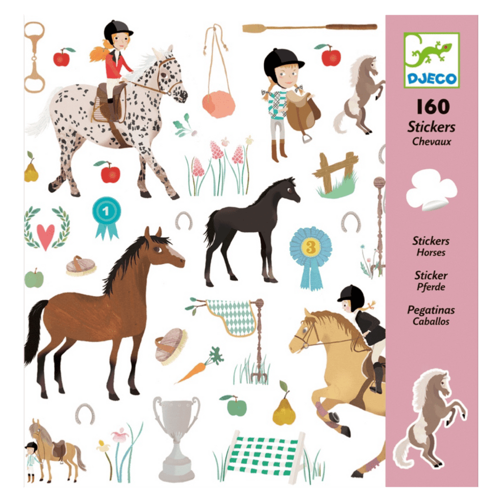 Djeco 3 Plus 160 Stickers - Horses