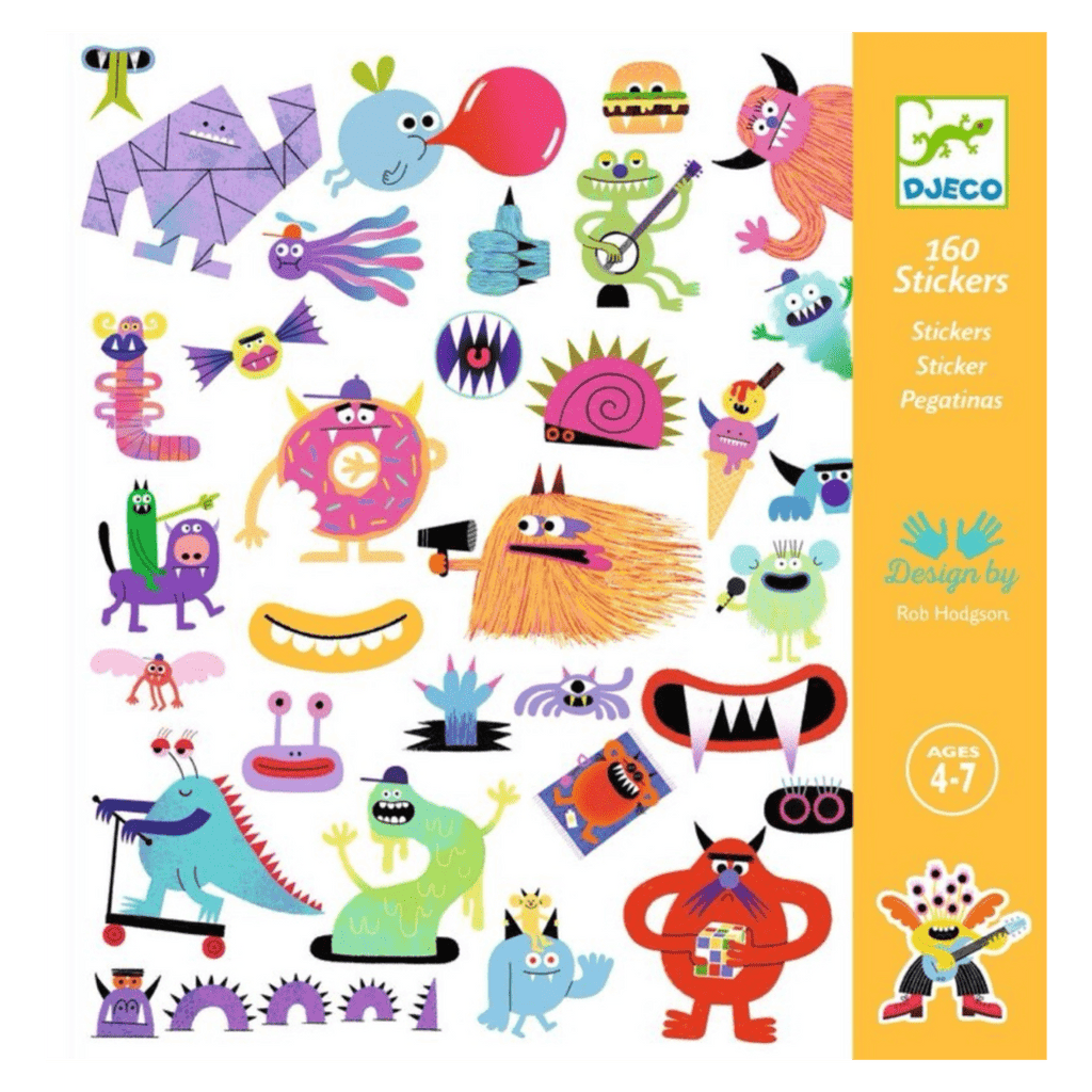 Djeco 3 Plus 160 Stickers - Monsters