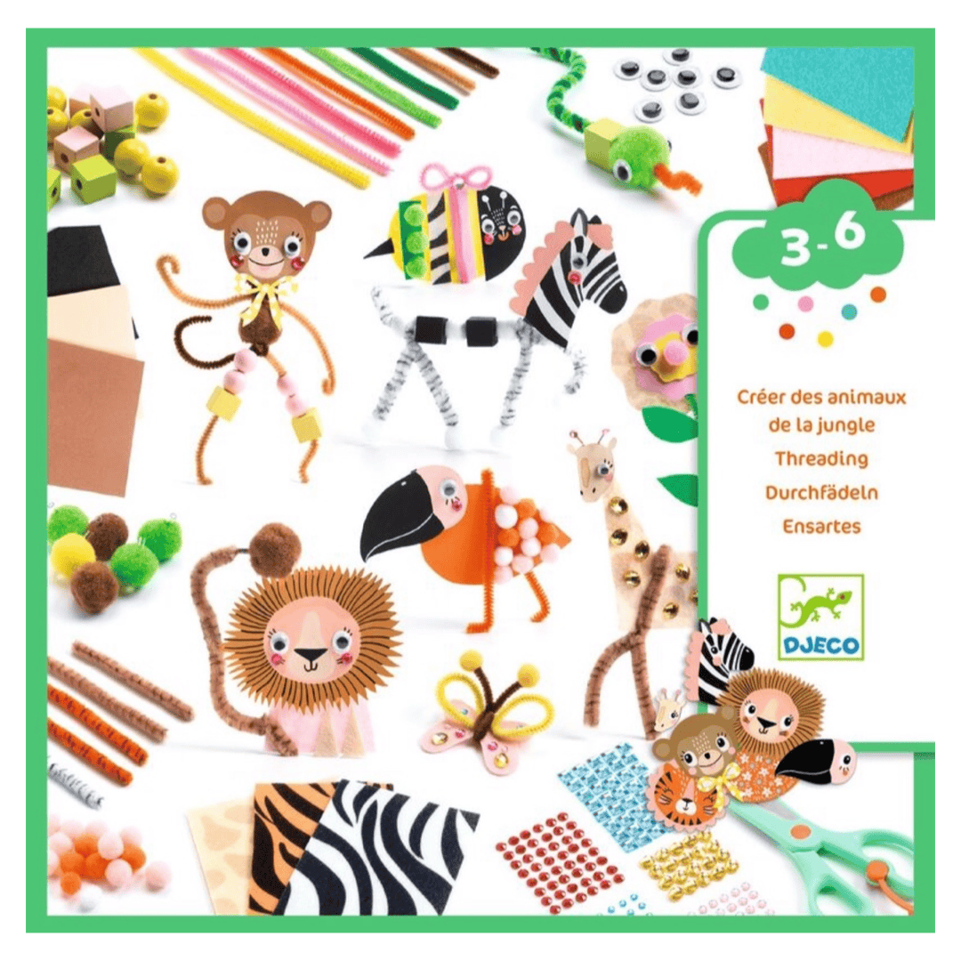 Djeco 3 Plus Jungle Animals Craft Kit