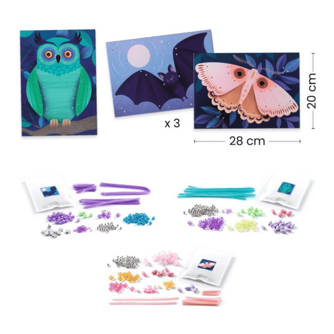 Djeco 3 Plus Light Up the Night Threading Set