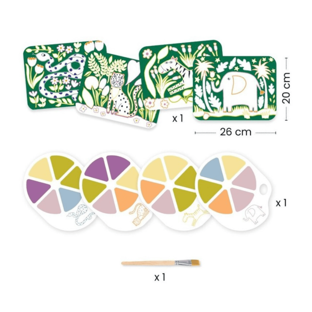 Djeco 3 Plus Palette Painting - Wild Ones
