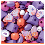 Djeco 4 Plus Wooden Beads - Butterfly