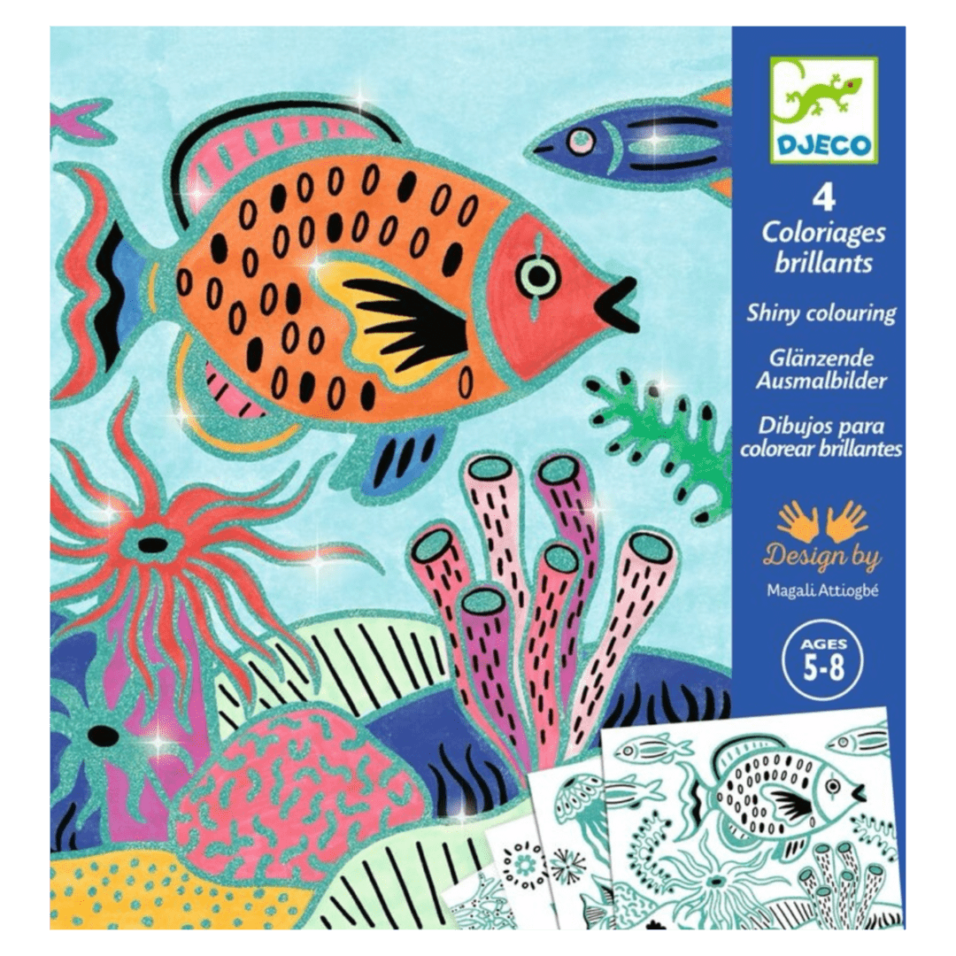 Djeco 5 Plus Shiny Colouring - Under the Sea